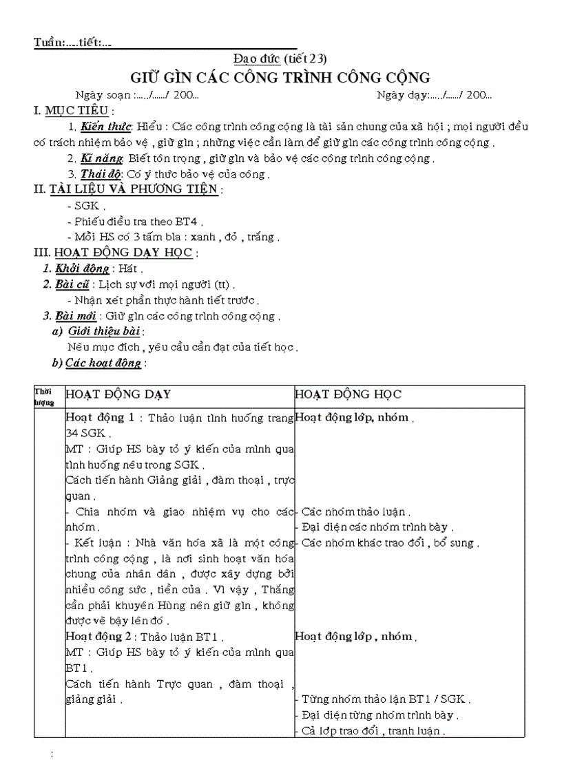 image for page GA các môn L4 Tuần 23