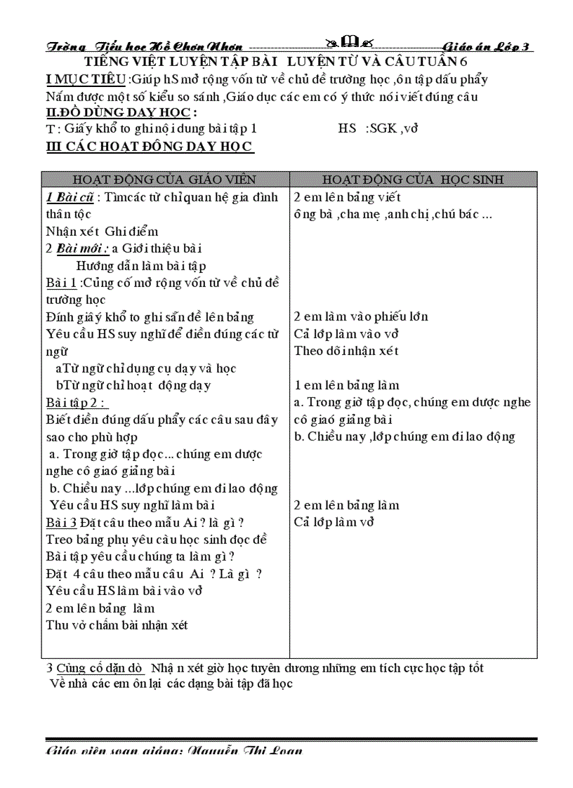 image for page GA chiều lớp 3 tuân 27