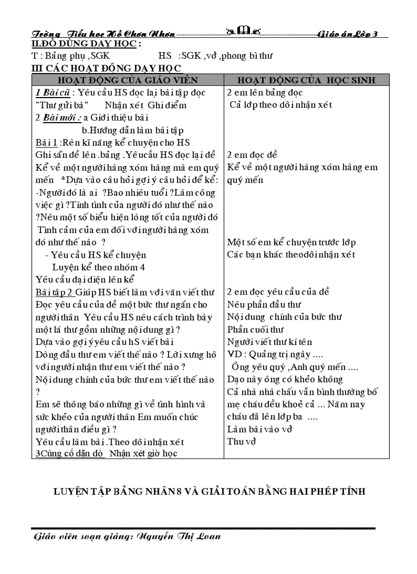 image for page GA lop 3 chieu tuan 11