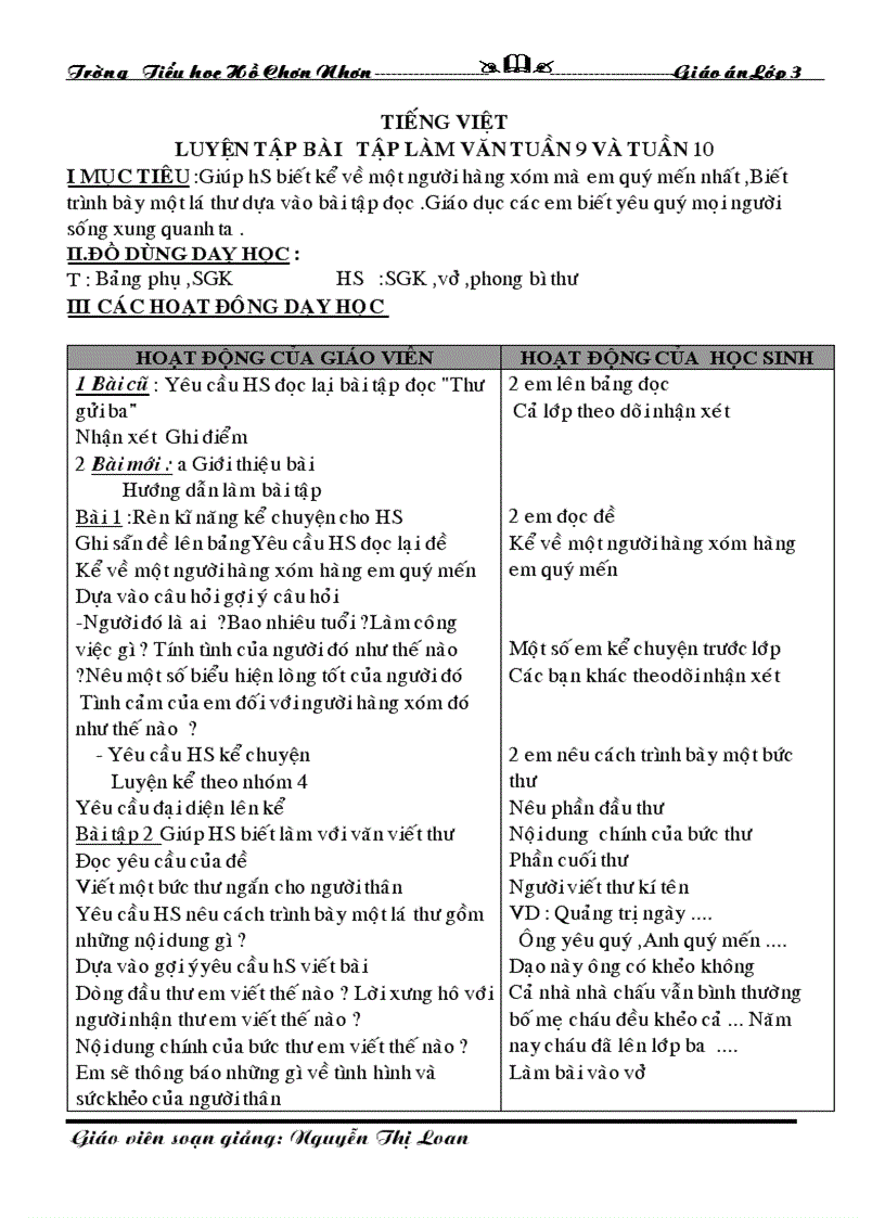 image for page GA lop 3 chieu tuan 11