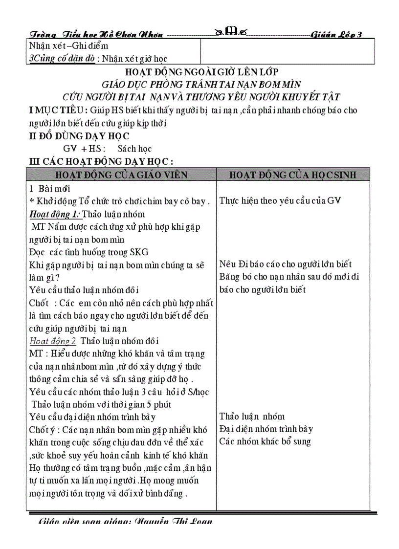 image for page GA lop 3 chieu tuan 15