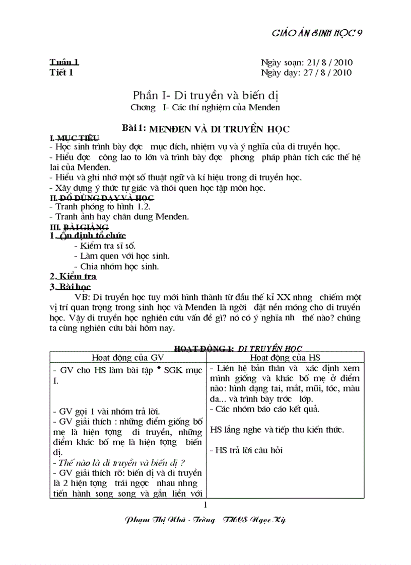 image for page GA sinh học 9 đã tích hợp môi trương Rất hay