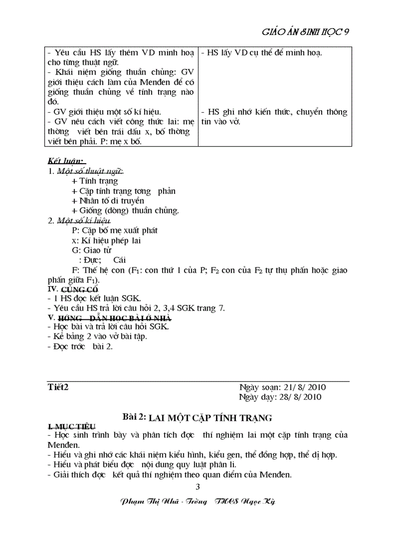 image for page GA sinh học 9 đã tích hợp môi trương Rất hay