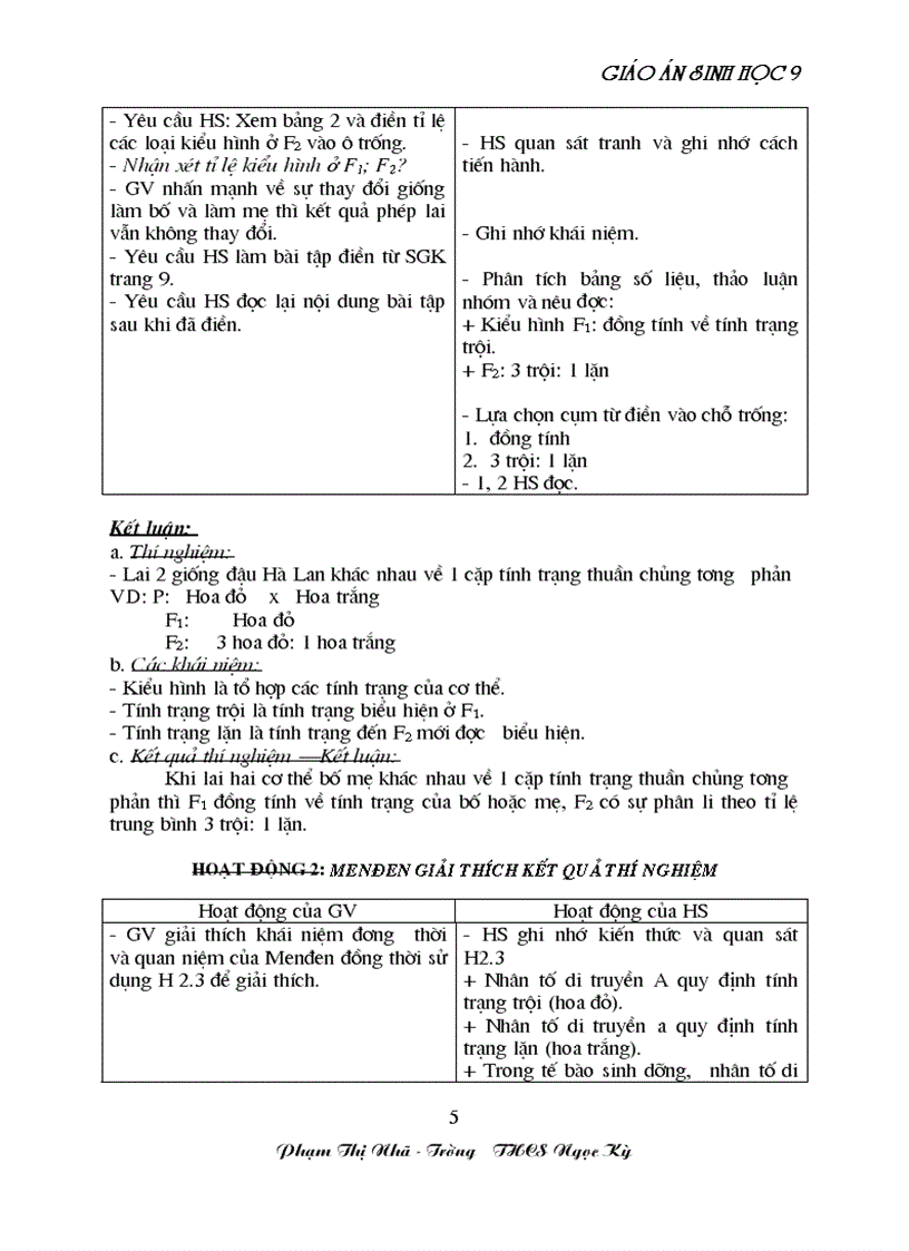 image for page GA sinh học 9 đã tích hợp môi trương Rất hay