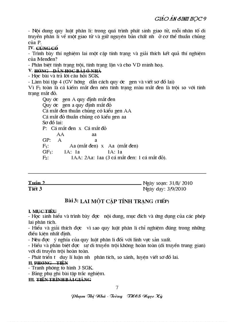 image for page GA sinh học 9 đã tích hợp môi trương Rất hay
