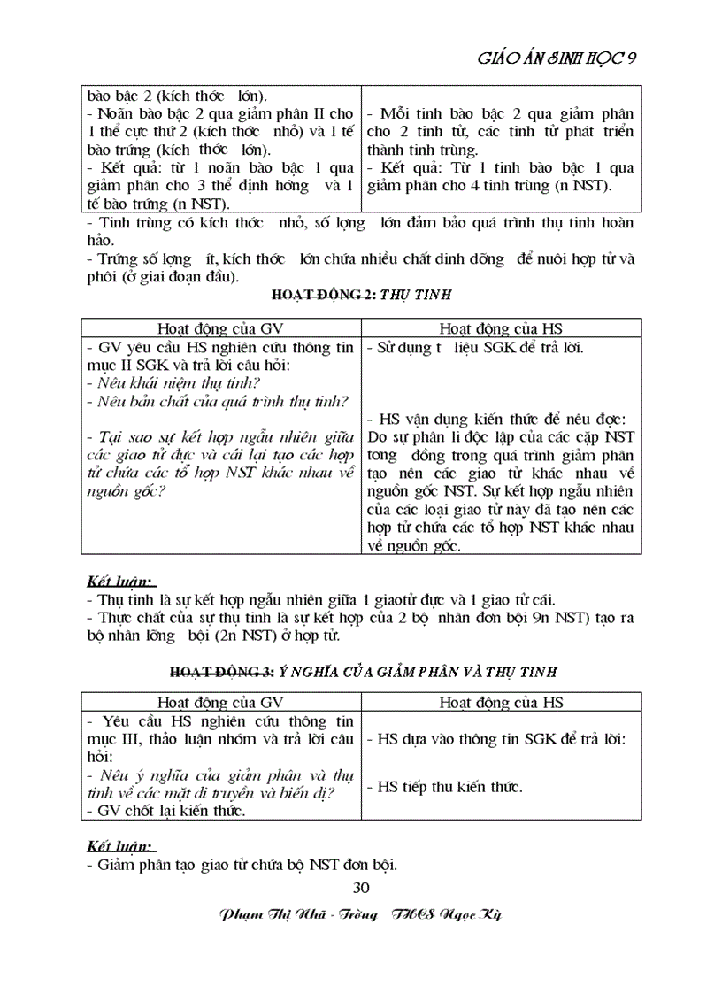 image for page GA sinh học 9 đã tích hợp môi trương Rất hay