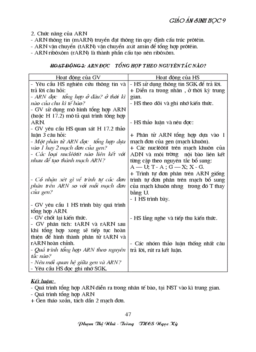 image for page GA sinh học 9 đã tích hợp môi trương Rất hay