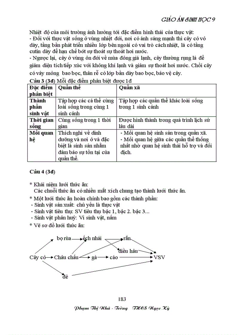 image for page GA sinh học 9 đã tích hợp môi trương Rất hay