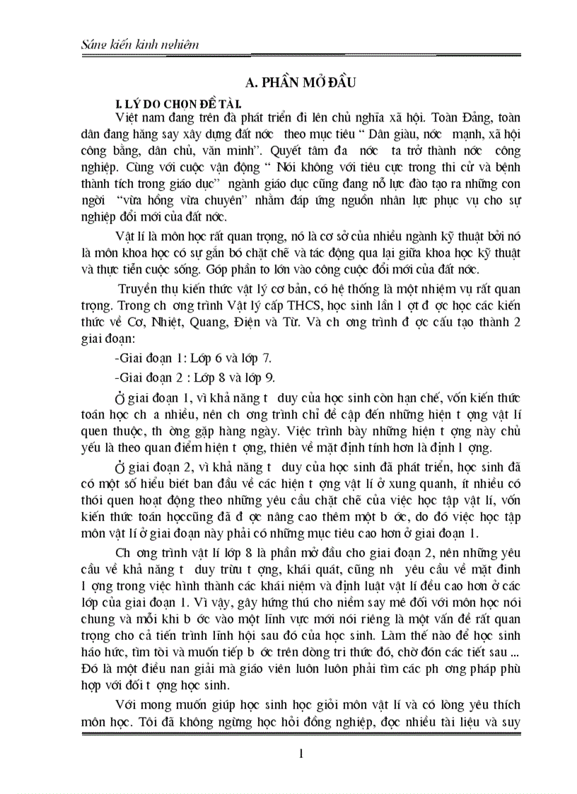 image for page Gây hứng thú cho học sinh trong dạy học vật lý 8 cấp huyện