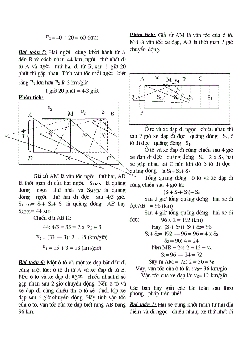 image for page Giải toán chuyển động theo diện tích