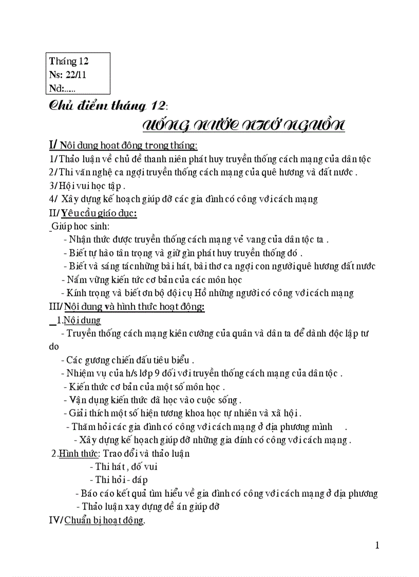 image for page Giao an chu nhiem thang 12