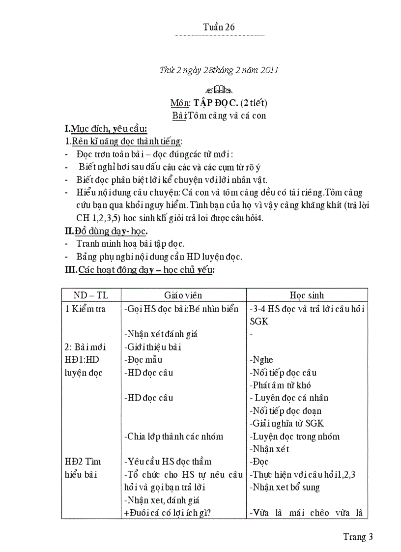 image for page Giao an lop 2 tuần 26