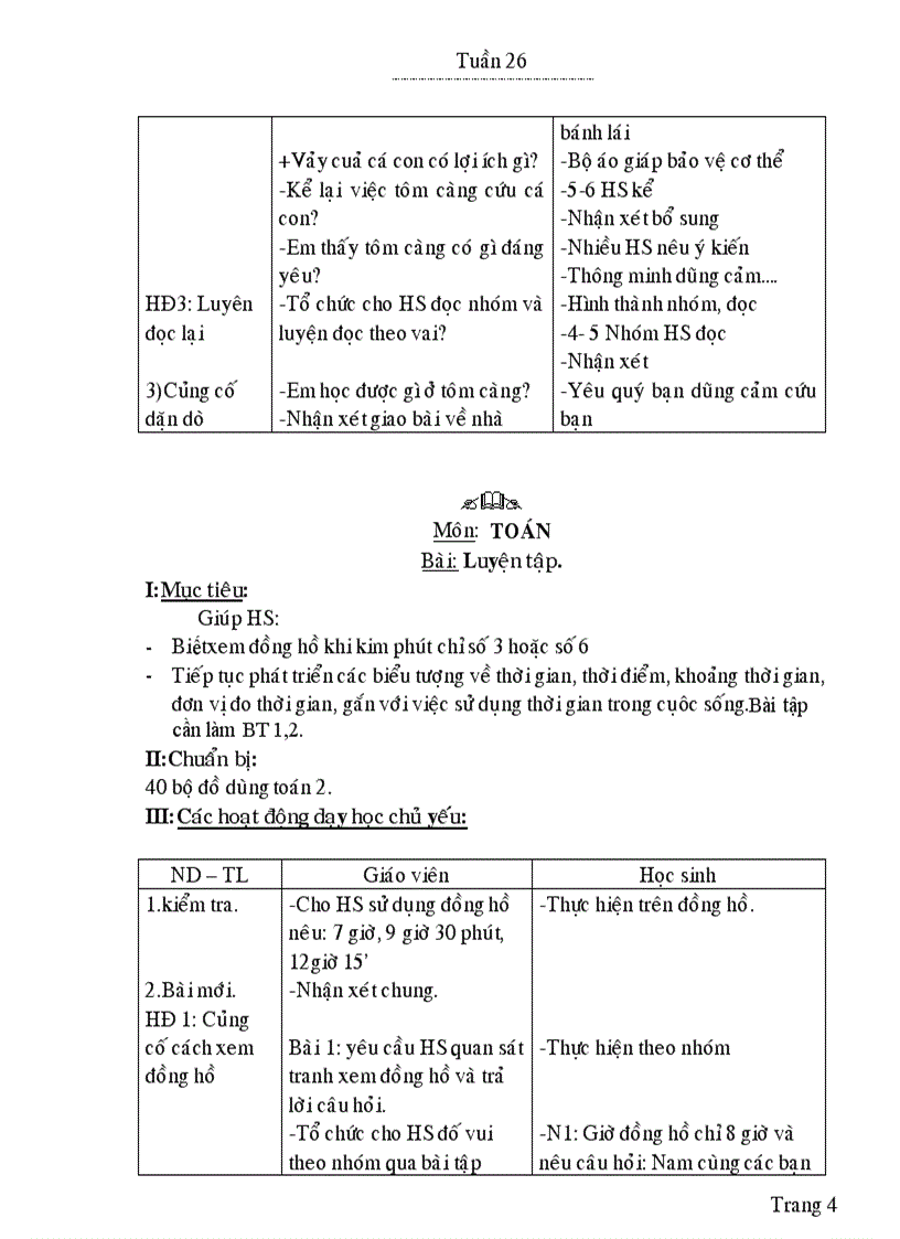image for page Giao an lop 2 tuần 26