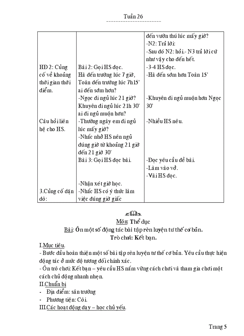 image for page Giao an lop 2 tuần 26