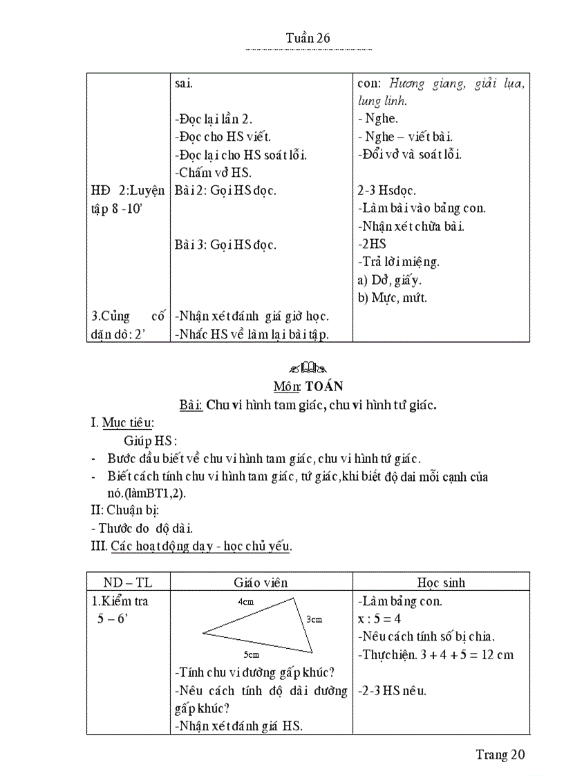image for page Giao an lop 2 tuần 26
