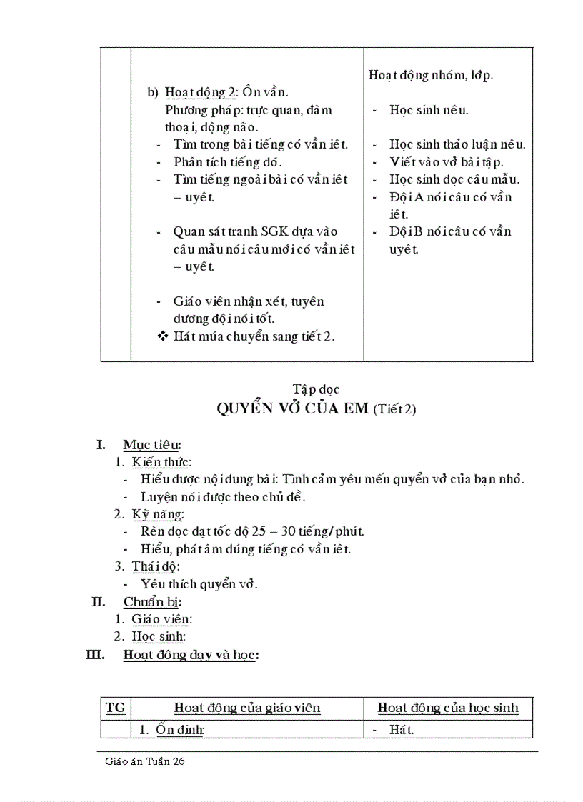 image for page Giao an 1 tuan 26