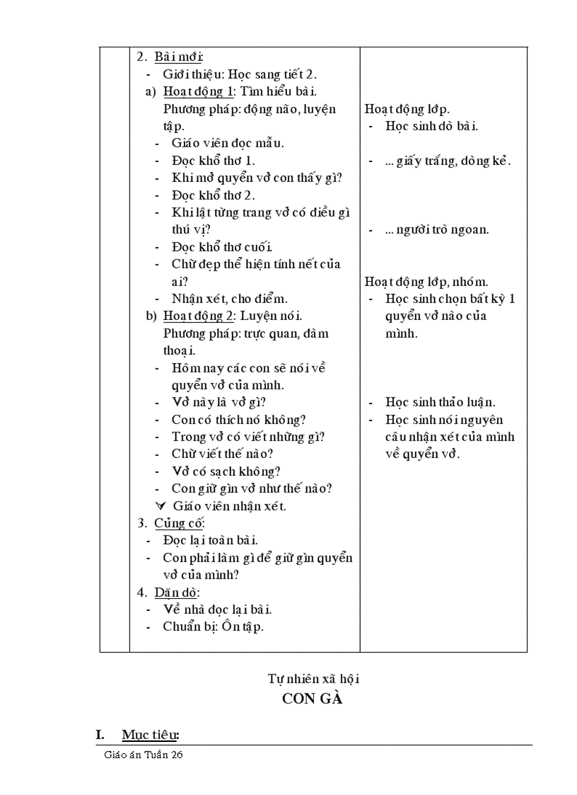 image for page Giao an 1 tuan 26