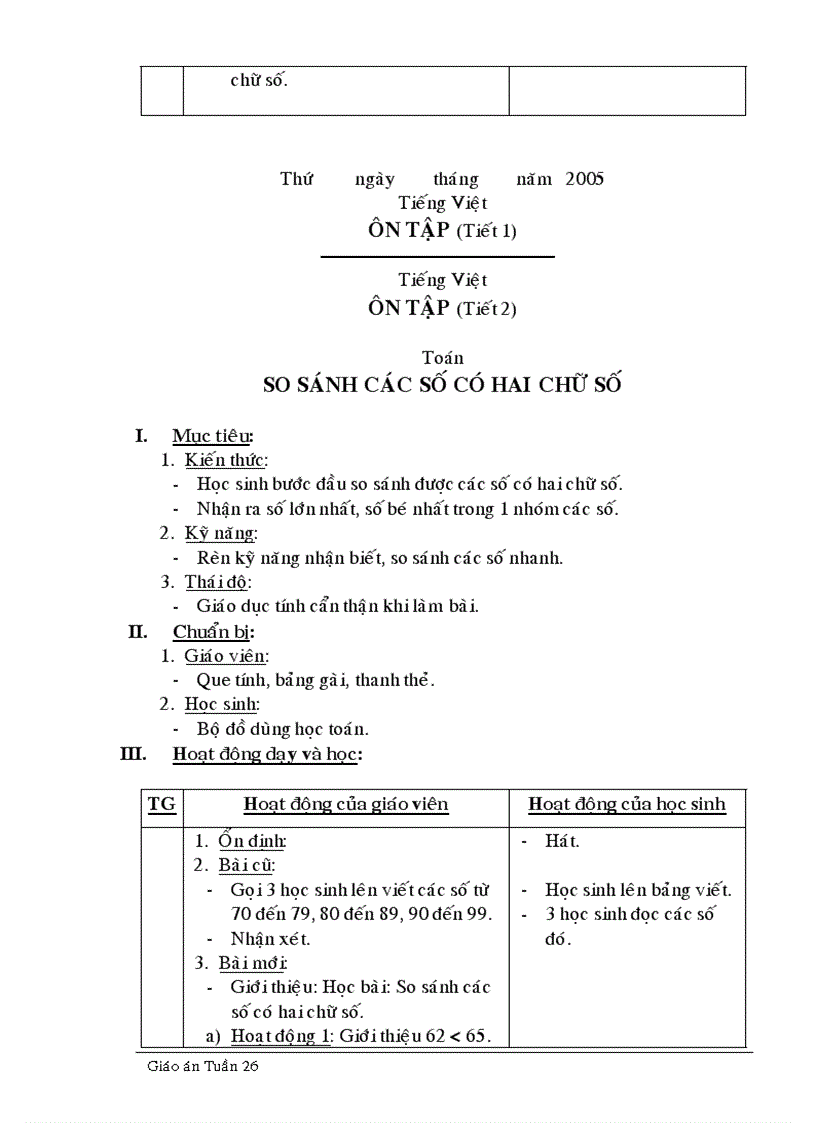 image for page Giao an 1 tuan 26