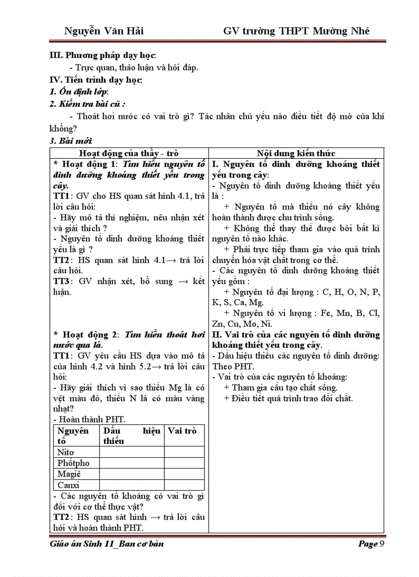 image for page Giao an 11 Trường THPT Mường Nhé Điện Biên