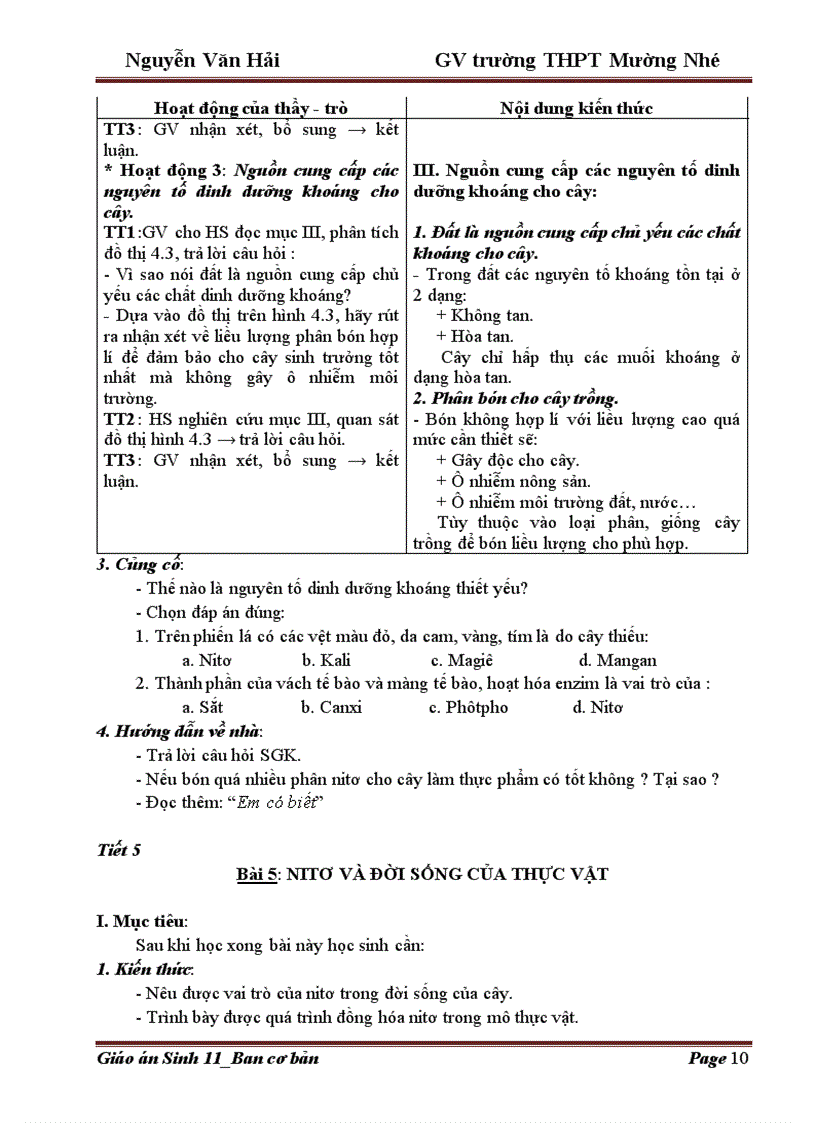image for page Giao an 11 Trường THPT Mường Nhé Điện Biên