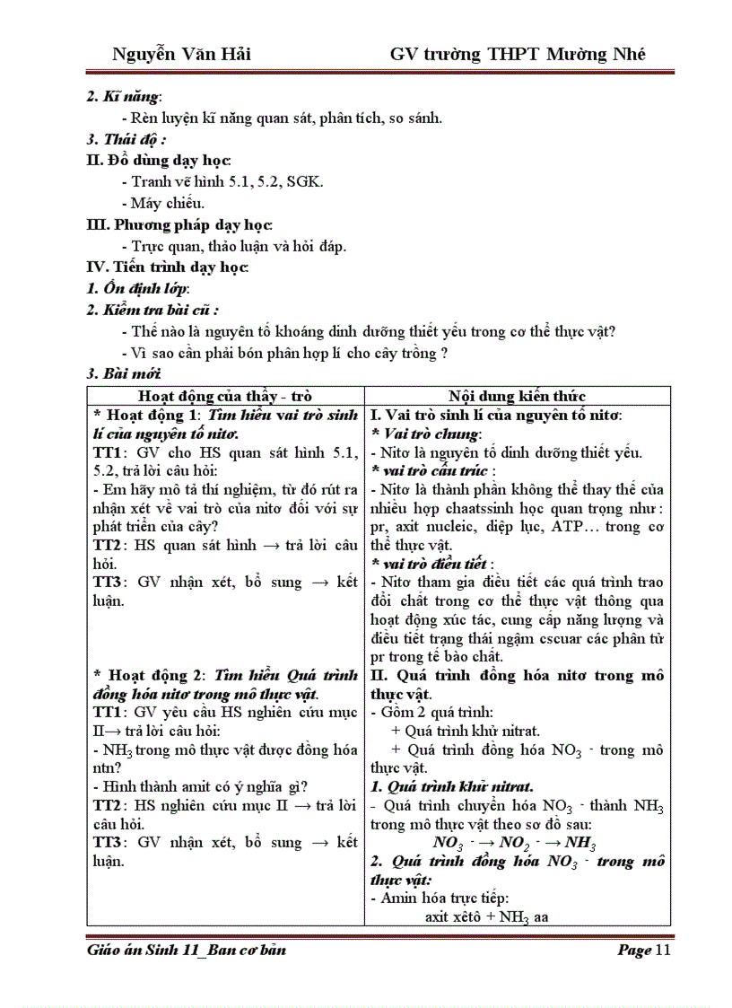 image for page Giao an 11 Trường THPT Mường Nhé Điện Biên