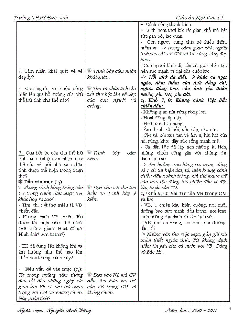 image for page Giáo án 12 chuẩn kiến thức KN