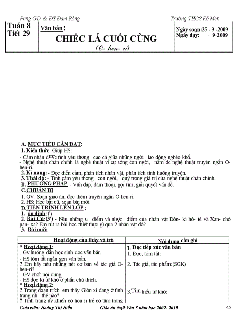 image for page Giáo án 8 hay