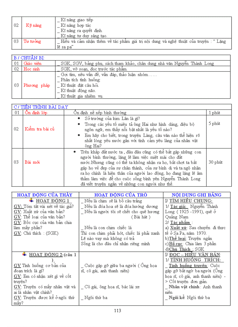 image for page Giáo án 9 3 cột rất hay và khoa học