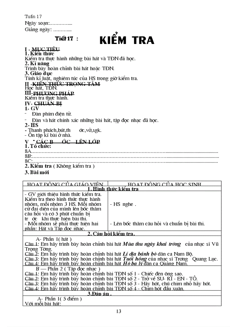 image for page Giao an Am nhac 8 chuan KTKN 2011