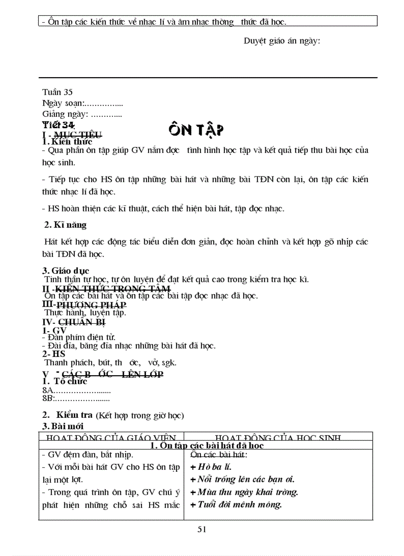 image for page Giao an Am nhac 8 chuan KTKN 2011