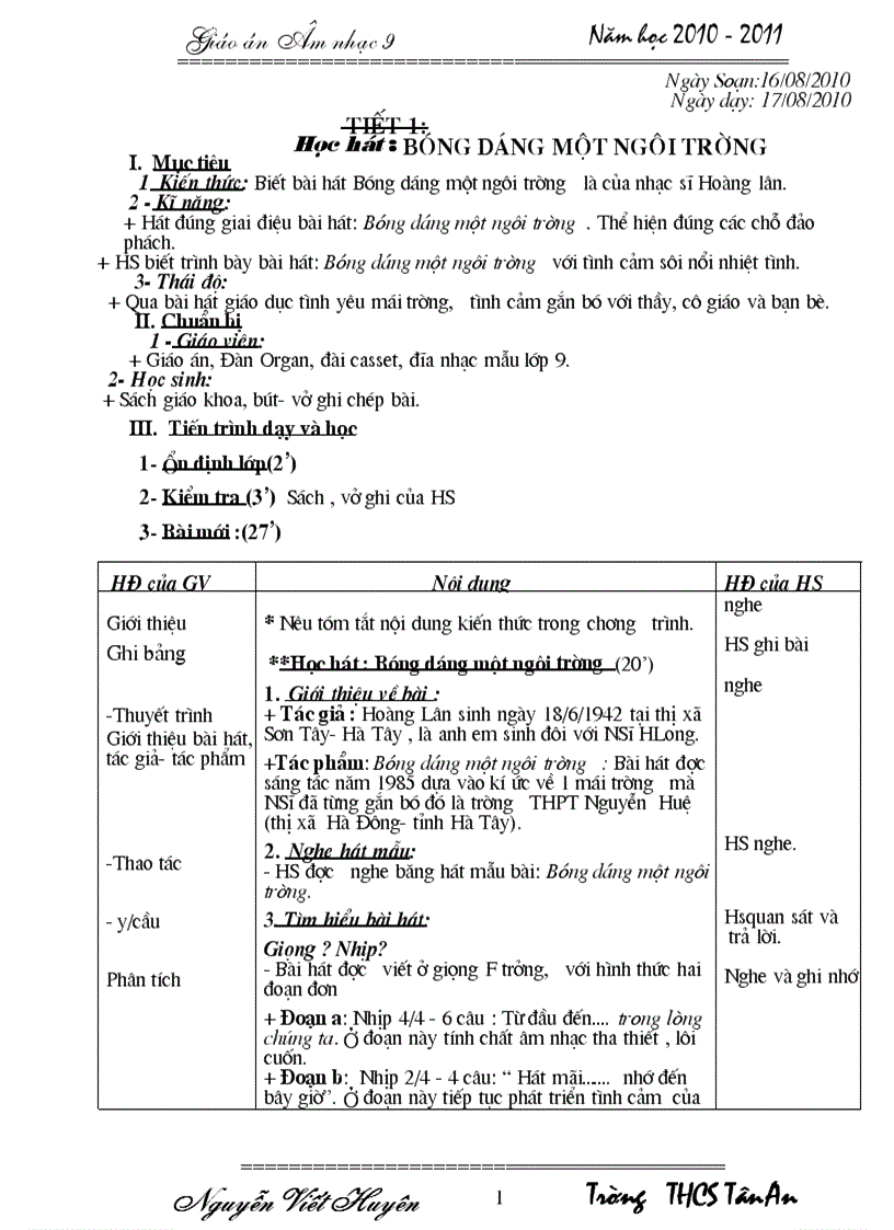 image for page Giáo án âm nhạc9