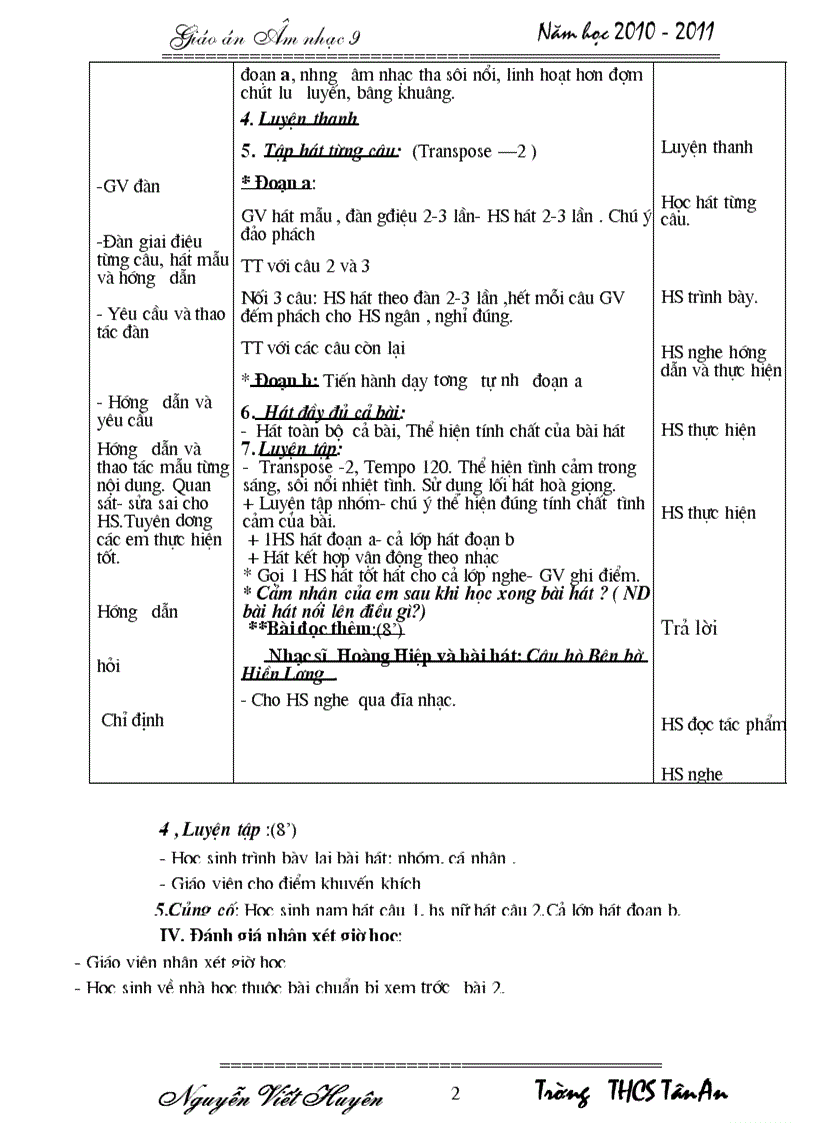image for page Giáo án âm nhạc9