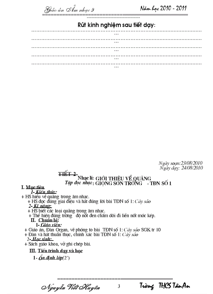 image for page Giáo án âm nhạc9