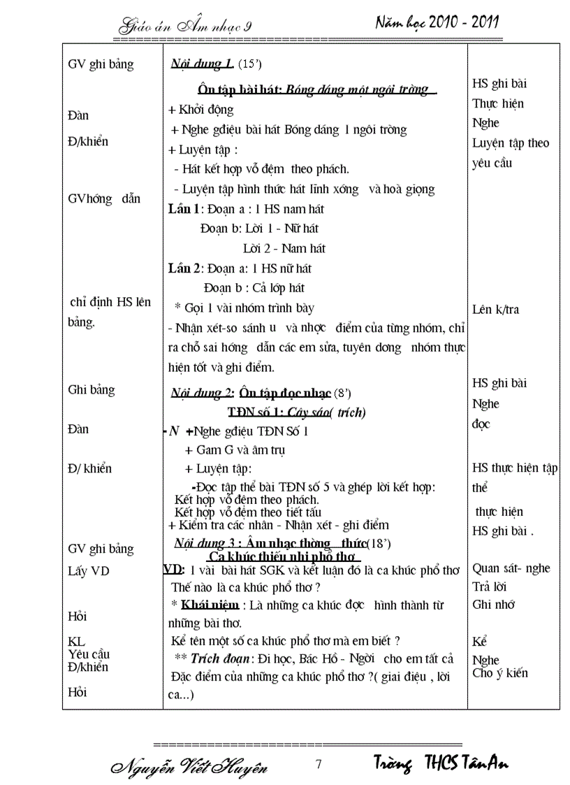 image for page Giáo án âm nhạc9