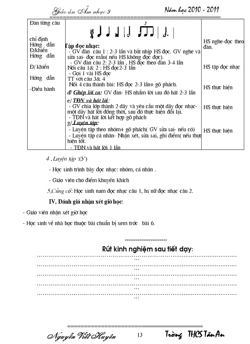 image for page Giáo án âm nhạc9