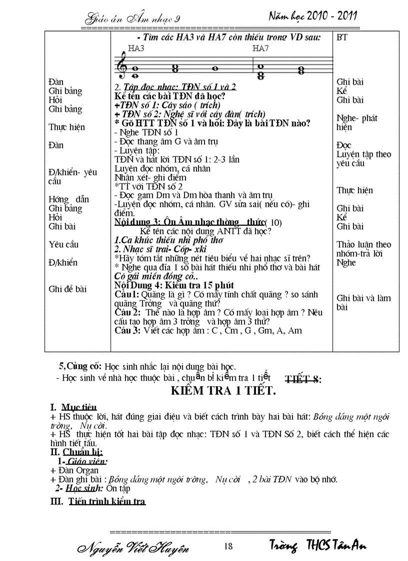 image for page Giáo án âm nhạc9