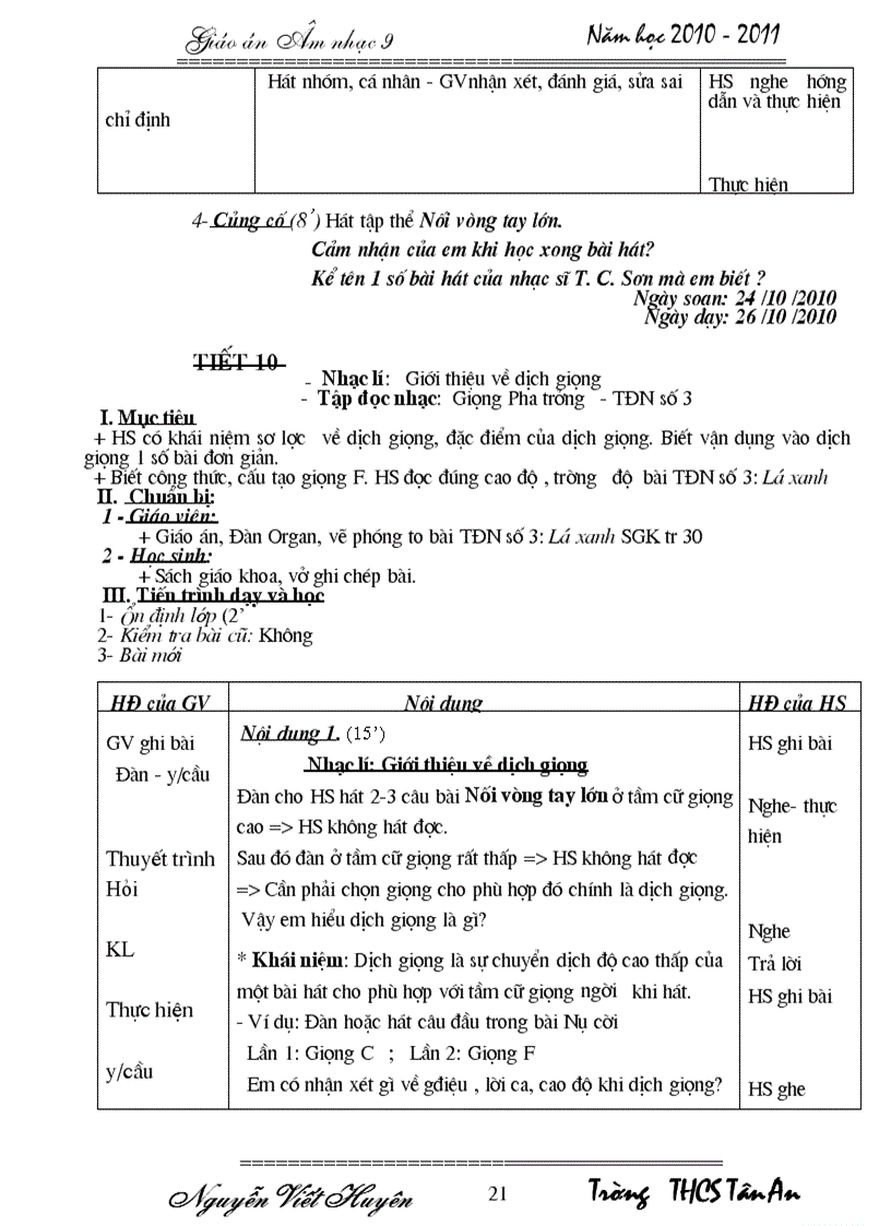 image for page Giáo án âm nhạc9