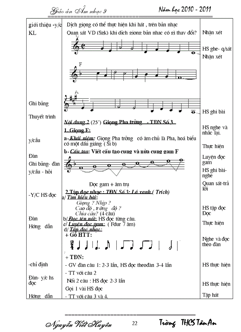 image for page Giáo án âm nhạc9