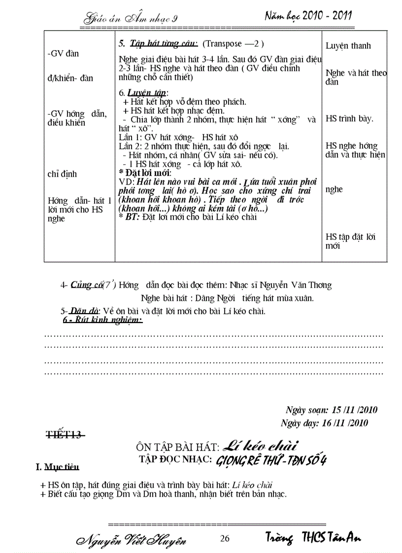image for page Giáo án âm nhạc9