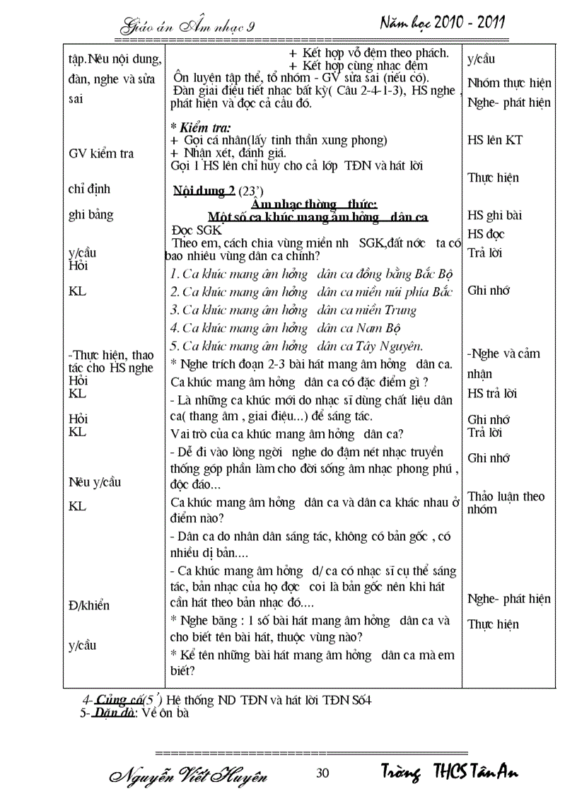 image for page Giáo án âm nhạc9