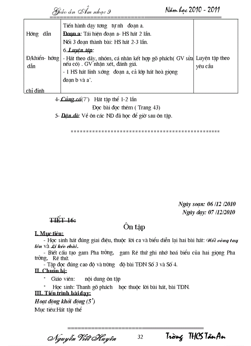 image for page Giáo án âm nhạc9