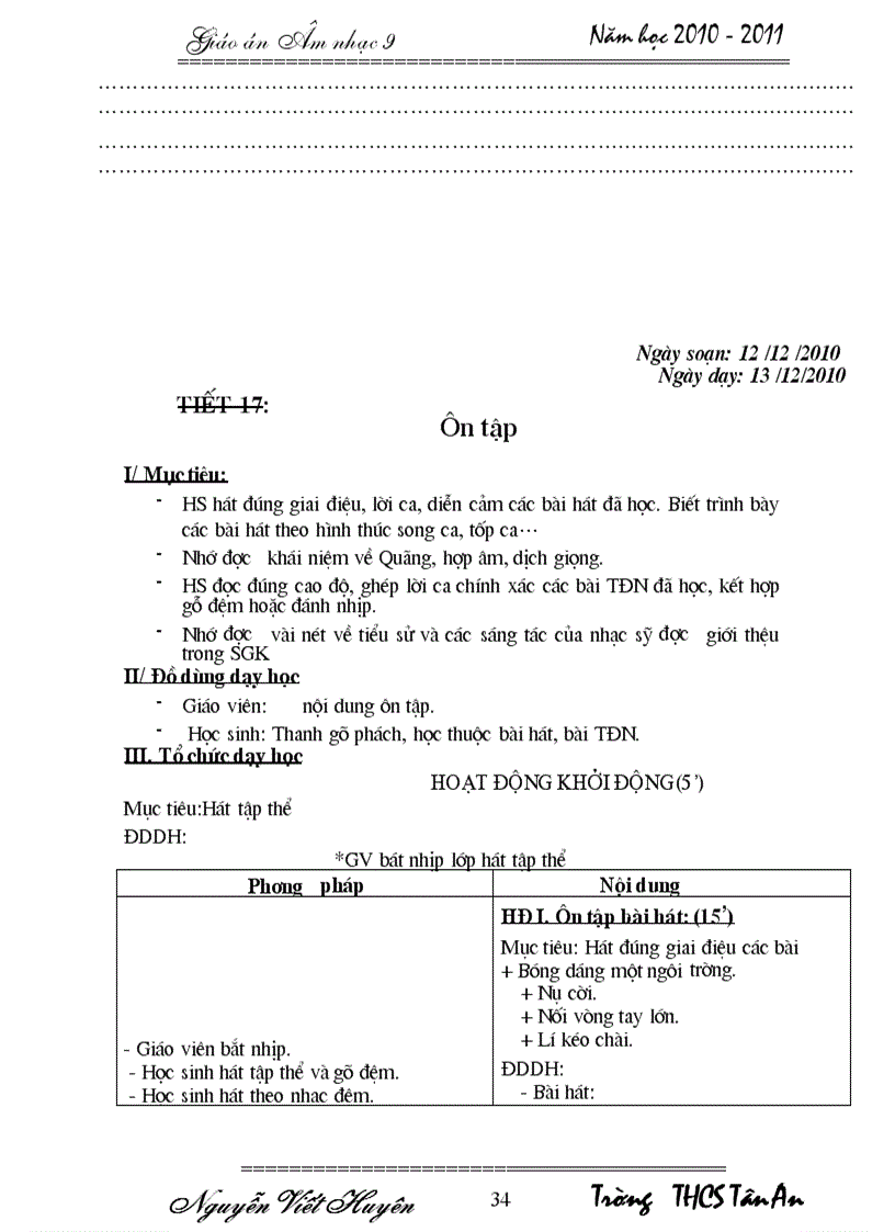 image for page Giáo án âm nhạc9