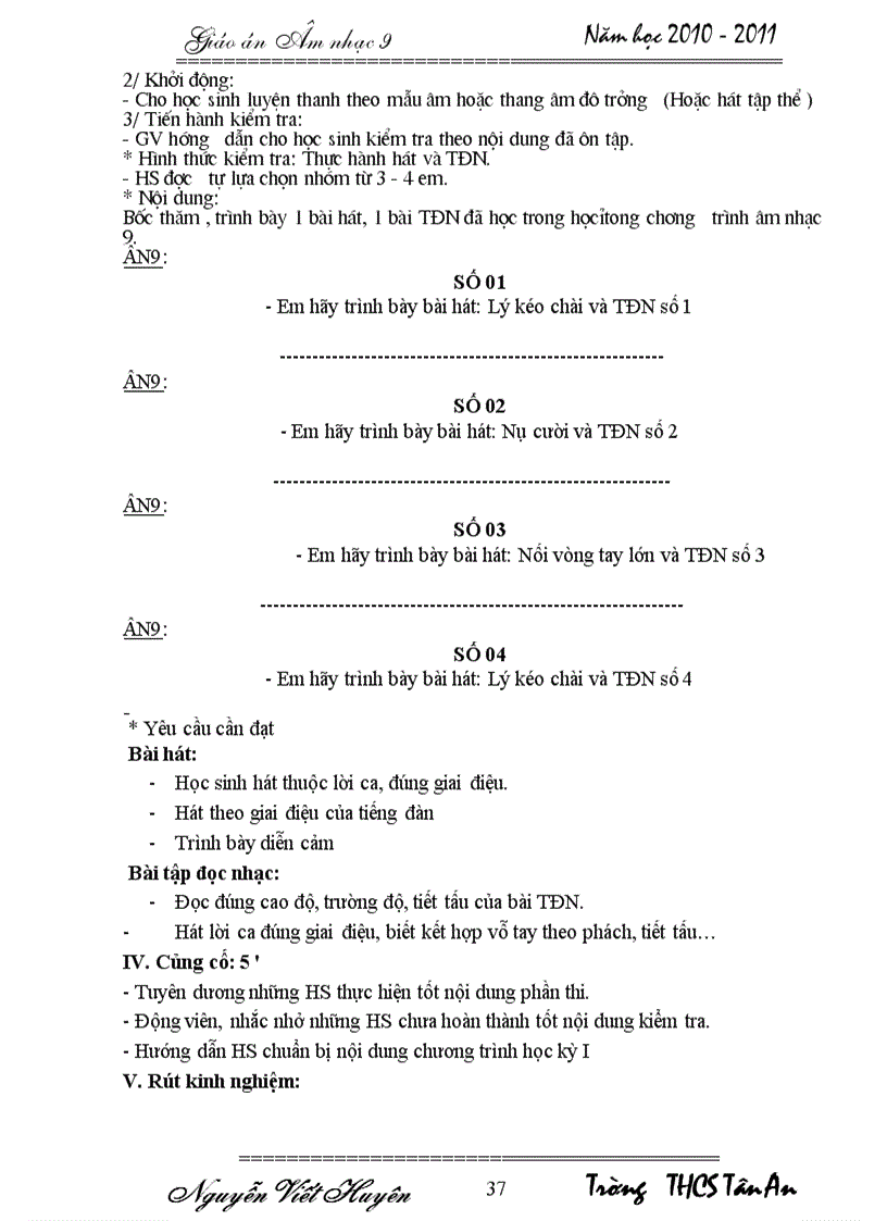 image for page Giáo án âm nhạc9