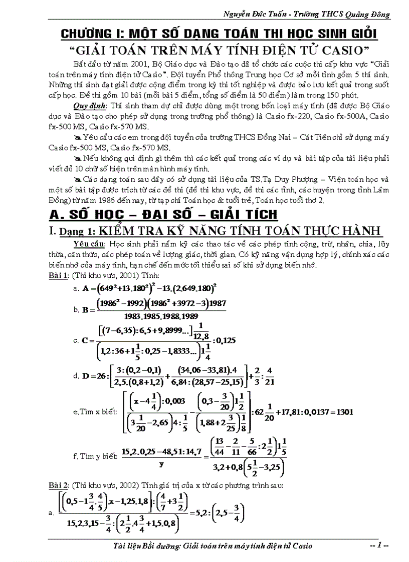 image for page Giáo án bồi dưỡng CASIO