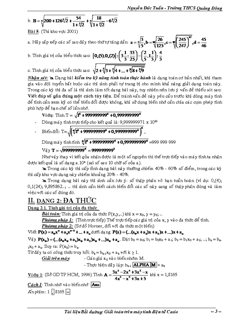 image for page Giáo án bồi dưỡng CASIO