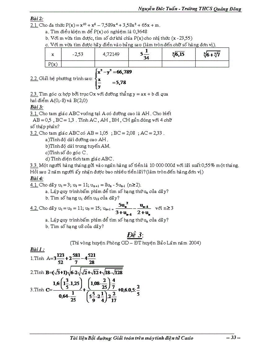 image for page Giáo án bồi dưỡng CASIO