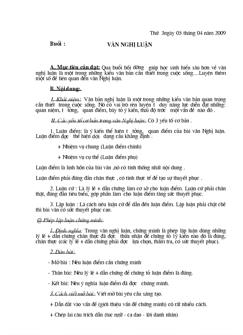 image for page Giáo án bồi dưỡng Văn 8