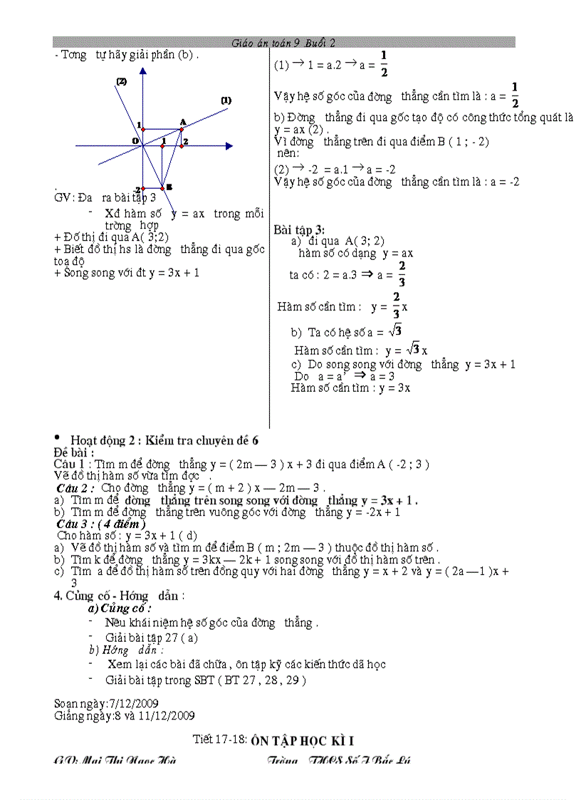 image for page Giáo án buôi2 toán 9