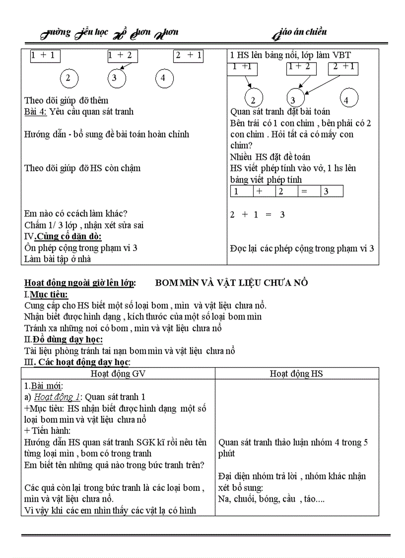 image for page Giáo án chiều tuần 7 lớp 1