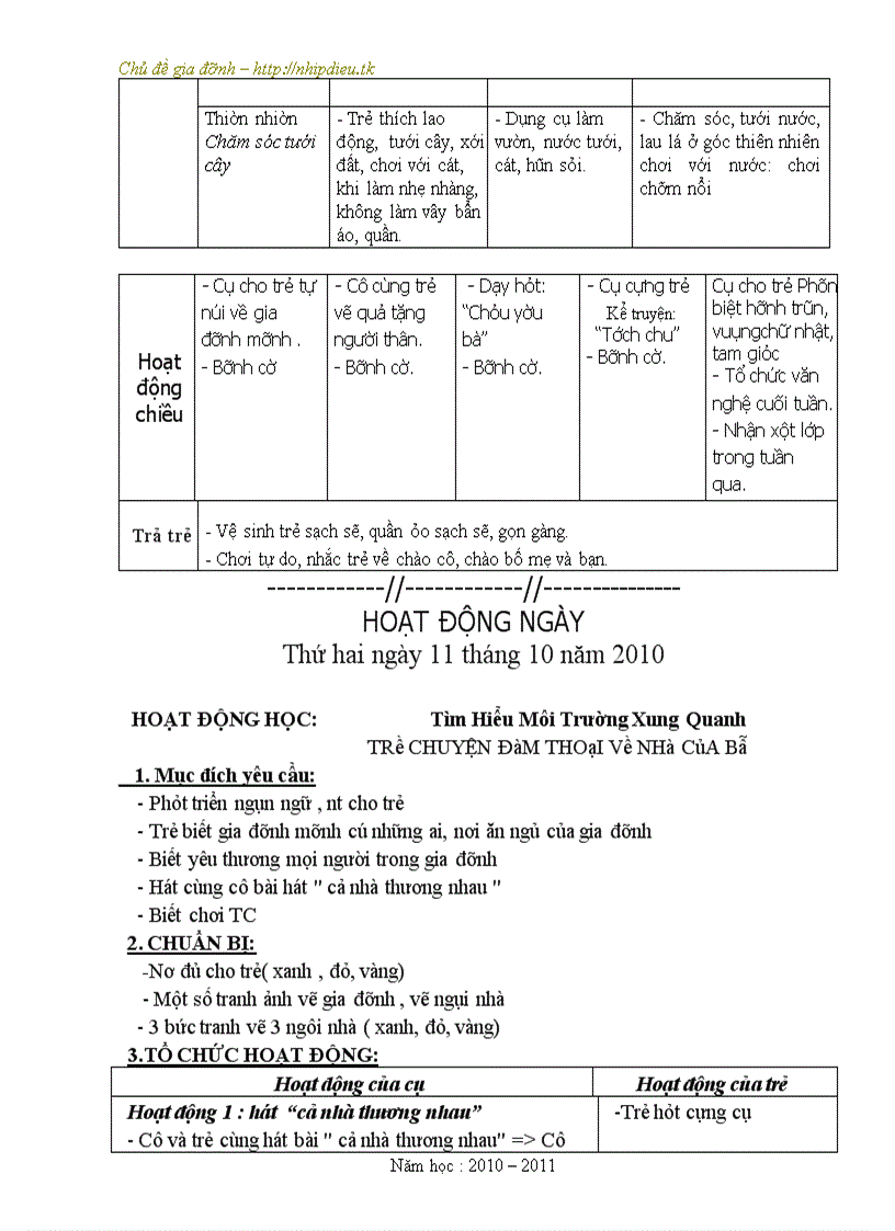 image for page Giao an chu de gia dinh tron bo tuan